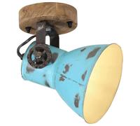 vidaXL Wall Lamp 25 W Distressed Blue 11.5x11.5x25 cm E27