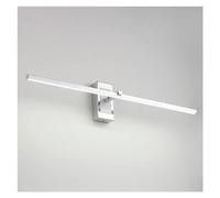 Wall Lamp Wall Light LED Mirror Light Bathroom Vanity Waterproof Wall Sconce Indoor Stairs Hallway Wall Lighting Simple Metal Strip Wall Lamps L18.12in Bedside Decor Lamp, Chrome A (Color : Light Gre