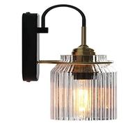 Wall Lamp Wall Lights Modern Glass Lantern E27 Edison Metal Sconce Fixture Simple Indoor Bedroom Bedside Light Dining Room Living Room Hallway Decor Lighting