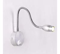 Wall Lamp Wall Sconce Light Reading Light with on off Switch Modern Flexible Wall Mounted Gooseneck with Swing Arm Fixture Adjustable Bedside Lights for Indoor Bedside Bedroom/Black-3000K