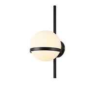 Wall Lamp,Wall Sconces,Glass Living Room Bedroom Bedside Dining Aisle Creative Indoor Wall Hanging Lamp, Warm Soft High Brightness Wall Sconces/Black/a