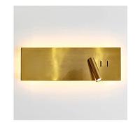 Wall Lamp,Wall Sconces,Walls Readings Bracket Background Reading(3W+6W) Switch Suitable for Living Room Bedroom Hotel Kitchen Restaurant/Gold/A/D/a