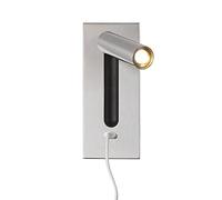 Wall Lamp,Wall Sconces,Walls Readings Bracket Rotatable USB Charging Hidden Switch Suitable for Living Room Bedroom Hotel Kitchen Restaurant/Black/A/Sand Nickel/a