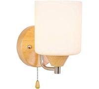 Wall Lamp Wall Wood Lamp Inviting Atmosphere Solid Construction Main Light Source Room Study Bed-A Harmonious 18 * 20Cm
