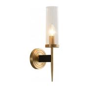 Wall Lamp with Glass Lampshade, Modern Crystal Light with E27 Socket, Art Déco Design for Bedroom, Bathroom, Living Room, 1 Flame