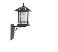 Wall Lamps, European Wall Light Black Solar Energy Sconce Wall Lamp Turn The Lights on and Off Automatically During The Day and Night Waterproof Wall Lights Energy Saving Outdoors Wall Lighting
