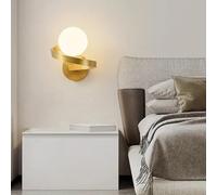 Wall Lamps, Nordic Modern Italian Light Luxury All Copper Wall lamp Bedside Corridor Staircase Bedroom Background(Three Color,6063copper)