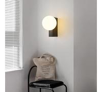 Wall Lamps, Nordic Modern Italian Light Luxury All Copper Wall lamp Bedside Corridor Staircase Bedroom Background(Three Color,6061black)