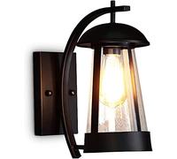 Wall Lamps Sconces Garden Light Modern Led Black Lantern Fixture 30cm Waterproof Mount Clear Glass Rustic External Lamp Lighting Sconce