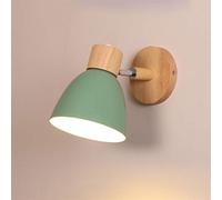 Wall Lamps, Wood Wall Light Nordic Wall Sconce Lamp Indoor Rotatable Lighting Fixture E27 Wall Lamp Simple Wall Wash Lights for Bedroom Bedside Living Reading Room Nordic Iron Art Wall Sconces