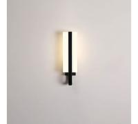 Wall LampWall Light Led Metal Sconce Geometric Wall Lamp, Nordic Headboard Lamps Indoor Geometric Wall Wash Lights for Bedroom Bedside Living Room Corridor Wall Lantern/Black-6000K