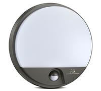Maclean MCE291 GR Wall LED Lamp with Infrared Motion Sensor Indoor/Outdoor Lighting 1100lm 15W IP54 4000K Waterproof Gray