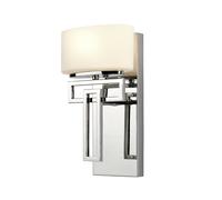 Wall Light 1920's Style Glass Opaque Shade Polished Chrome LED G9 3.5W
