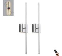 Wall Light Battery Operated Wall Sconce with Remote Control Dimmable Wall Sconces Set Of Two, USB Rechargeable Wall Lights Indoor,350°Rotate Wireless Wall Light for Living Room, Hallway, Bedroom,28 in