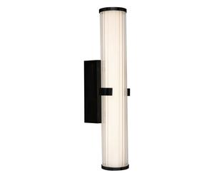 Wall Light Black Clamp LED IP44 430mm Matt Searchlight 63125-1BK