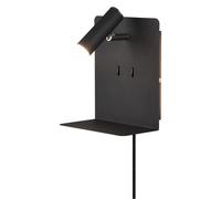 Wall Light Black Element LED Matt Backlight USB Trio 222570232