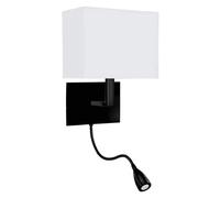 Wall Light Black Hotel Flexi Arm Searchlight 6519BK