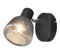 Wall Light Black Tarifa Matt & Chrome Plated Ribbed Glass Trio 862800132