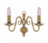 Searchlight 1019-2AB Flemish Wall Light, antique brass