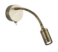 Wall Light Brass Lennon LED Flex Spot Antique Searchlight 2256AB