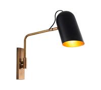 Endon 93145 Navren 1lt Wall Antique solid brass & matt black 10W LED E27 (Required)