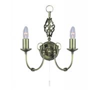 Searchlight 8392-2 Zanzibar Wall Light, antique brass