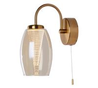 Wall Light Bronze Cyclone LED Champagne Glass Searchlight 97292-1CP [EEK: G]