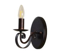 Wall Light 'Caleb' dimmable) in Brown Made of Metal for e.g. Hallway (1 Light Source, E14) from Lucande | Wall Lighting, Wall lamp