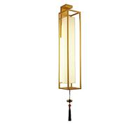 Wall Light,Chinese Style Wall Lamp, E27 Fabric Shade Sconce Lighting for Living Room, Villa Bedroom Decor, Modern Wall Light Fixture, Elegant Black Wall Sconces for Bedside