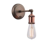 Wall Light Copper Hal Aged Pewter & No Shade Endon 76338