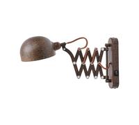 Wall Light 'Curtis' dimmable (Antique, Vintage) in Brown Made of Metal for e.g. Living Room & Dining Room (1 Light Source, E14) from Lindby | Wall Lighting, Wall lamp