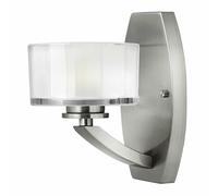 Wall Light Faceted 13mm Thick Glass Modern Design Brushed Nickel LED G9 3.5W