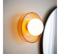 Wall Light Fitting Flush Glass Modern Sconce IP44 Rated Bathroom Lights LED Bulb
