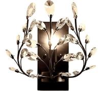 Wall Light Fixture V-intage Elegant Crystal Wall Light Flower Branch Crystal Wall Sconces Wall Mounted Lighting Fixture