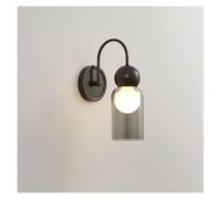 Wall light for bedroom geometric Italian style Modern LED All Copper for Bedroom Living Room Study Room Dining Room Stairs Porch Hall Restaurant Lamp(Black-th