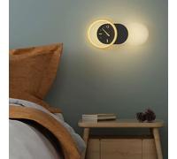 Wall light for bedroom Modern LED Simple Clock Shaped Geometric 23W Indoor Lights d Ring Decor board Lamps for Living Room Bedroom Bathroom Lighting Fixture