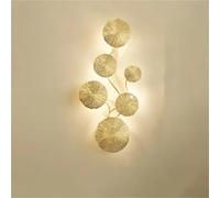 Wall Light G4 Bulb Copper Led d Lotus Leaf Interior Wall Light Vintage Bedside Living Room Art Deco Lamps