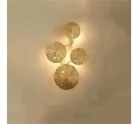 Wall Light G4 Bulb Copper Led d Lotus Leaf Interior Wall Light Vintage Bedside Living Room Art Deco Lamps