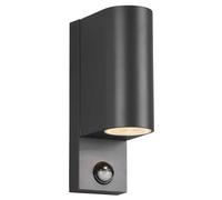 Wall Light Grey Roya Double Spot IP44 Anthracite PIR Motion Sensor Round Trio