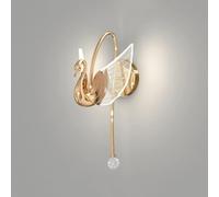 Wall Light LED Wall Light Modern Swan Shape Wall Lamp 3 Color Mode Wall Sconce Gold Metal Wall Lighting,Hanging Lights