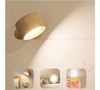Wall Light LED with Rechargeable, Touch Control 3 Brightness Levels 3 Color Modes Wall Sconces 360° Free Rotation Mordern for Bedrooms Touch Adjustable Night Light Magnetic Cabinet Light (Brown)