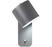 Wall Light Metal Indoor Wall Lamp Holder Adjustable with Button Switch E27 Lighting Fixture Modern Bedside Lamp for Reading Room Bedroom,Green,25X20X13Cm