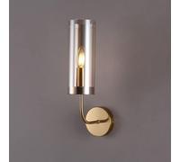Wall Light Modern Simple Wall Light Gold Metal Sconce with Long Glass Lampshade E14 Vanity Wall Mounted Lamp,Chandelier