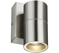 Wall Light Outdoor Aluminum Dusk to Dawn Mains Powered Light IP54 Waterproof LED Fence Light Outside Lantern Fixture for Patio Garden Garage Yard Front Door Stainless Steel, GU10 5W Cool White