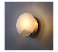 Wall Light,Postmodern Nordic Copper Wall Lamp - Changeable Colors, Marble & Contemporary Design for Living Room, Bedroom, Staircase Indoor Lighting, Elegant Mountain Decor.