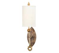 Wall Light Sconce Gold Cream and Putty LED E27 60W Bulb