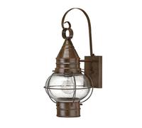 Wall Light Sconce Onion Lantern Clear Seedy Glass Sienna Bronze LED E27 100W Loops Clear One Size