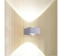 Wall Light Sconces Modern Simple LED Wall Lamp Living Room Bedroom Bedside Staise Aisle Aluminum Black and Silver Cube Up and Down Luminous Stylish
