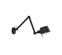 Wall Light 'Silka' dimmable (Modern) in Black Made of Metal for e.g. Living Room & Dining Room (1 Light Source, E27) from Lucande | Wall Lighting, Wall lamp