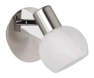 Wall Light Silver Antibes Matt Nickel & Alabaster White Glass Trio R80171007